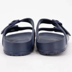 AMERICAN COLLEGE Mules plates basses avec double brides Homme BLEU FONCE Sale