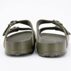 AMERICAN COLLEGE Mules plates basses avec double brides Homme KAKI Discount