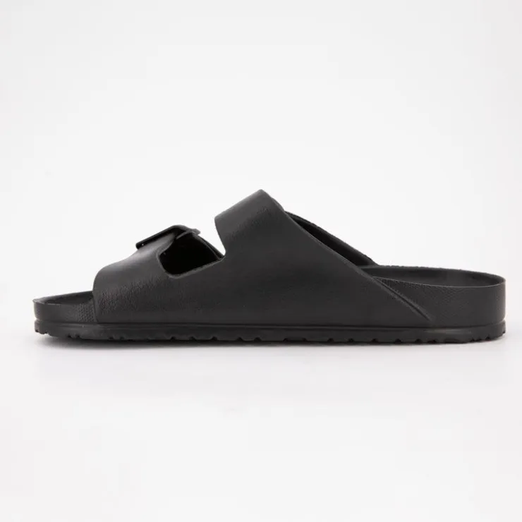 AMERICAN COLLEGE Mules plates basses avec double brides Homme NOIR Discount