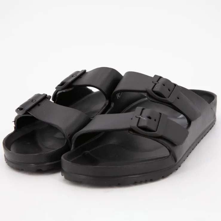 AMERICAN COLLEGE Mules plates basses avec double brides Homme NOIR Discount