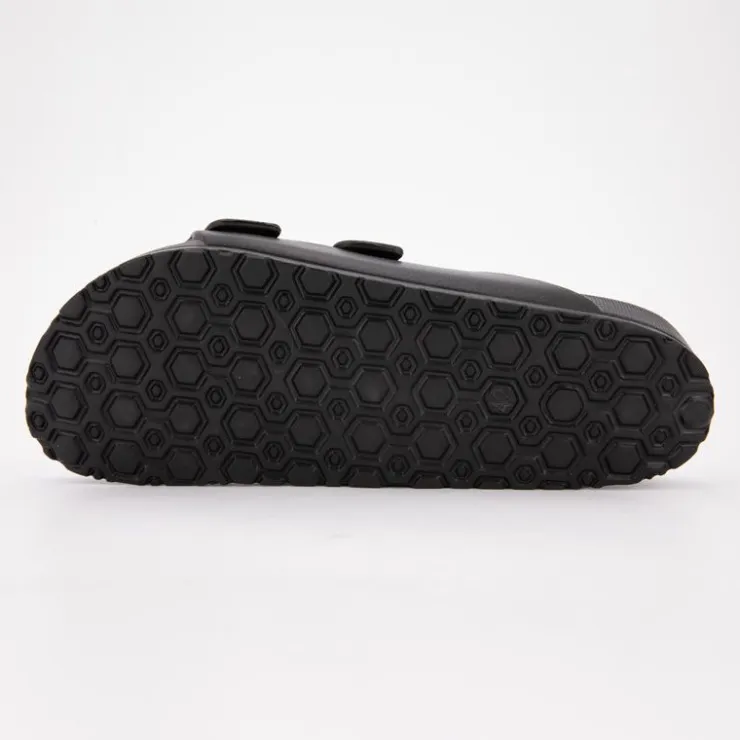 AMERICAN COLLEGE Mules plates basses avec double brides Homme NOIR Discount