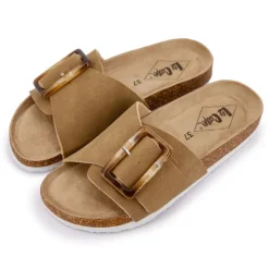 LEE COOPER Mules Siria avec boucle ajustable Femme MARRON CLAIR