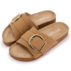 MANOUKIAN Mules une bride à boucle Femme BEIGE