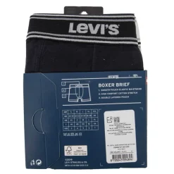 LEVI'S Pack 2 boxers coton stretch confort et noir Homme GRIS Hot