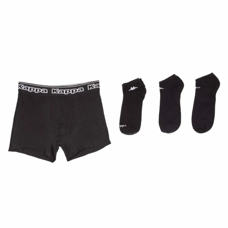 KAPPA Pack boxer + 3 paires de chaussettes Homme NOIR Online