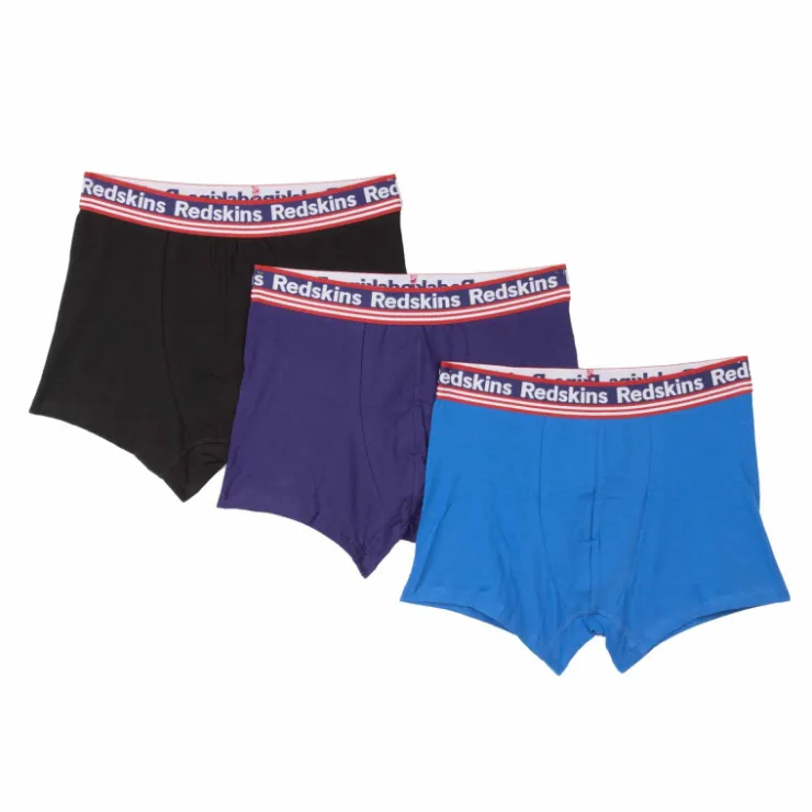 REDSKINS Pack de 3 boxers 3 couleurs coton doux stretch orion Homme BLEU Sale
