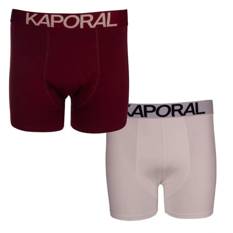 KAPORAL Pack de 2 boxers élastique Barry Homme BORDEAUX Hot