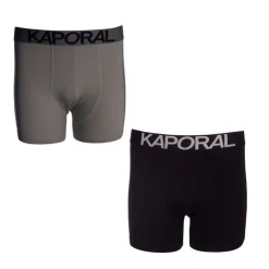 KAPORAL Pack de 2 boxers élastique Barry Homme GRIS CLAIR New