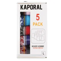 KAPORAL Pack de 5 boxers ronel Homme BLEU Clearance