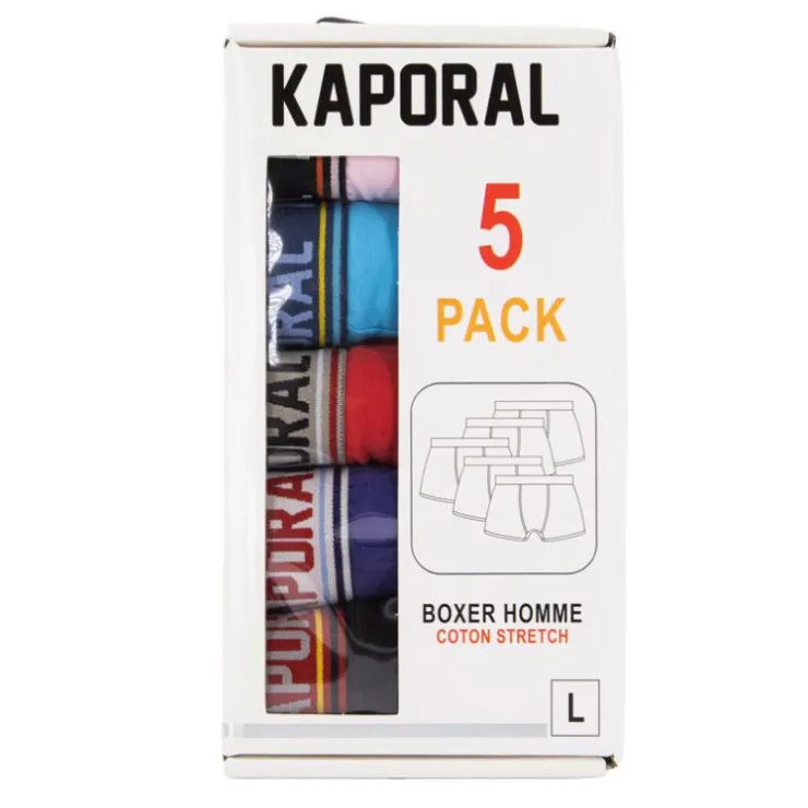 KAPORAL Pack de 5 boxers ronel Homme BLEU Clearance