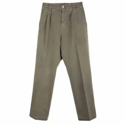 HAPPY Pantalon à pinces en toile Femme KAKI Hot