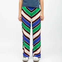 LA PETITE ETOILE Pantalon à rayures léger polette Femme MULTICOLORE New