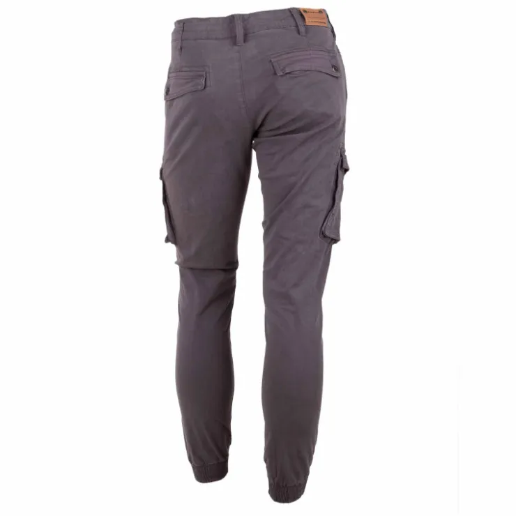 BLAGGIO Pantalon ajusté cargo multipoches Tanera Homme GRIS FONCE Discount