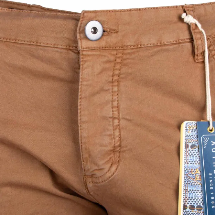 BLAGGIO Pantalon ajusté cargo multipoches Tanera Homme MARRON