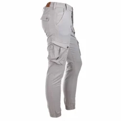 BLAGGIO Pantalon ajusté cargo multipoches Tanera Homme GRIS CLAIR