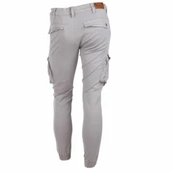 BLAGGIO Pantalon ajusté cargo multipoches Tanera Homme GRIS CLAIR