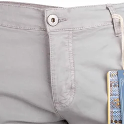 BLAGGIO Pantalon ajusté cargo multipoches Tanera Homme GRIS CLAIR