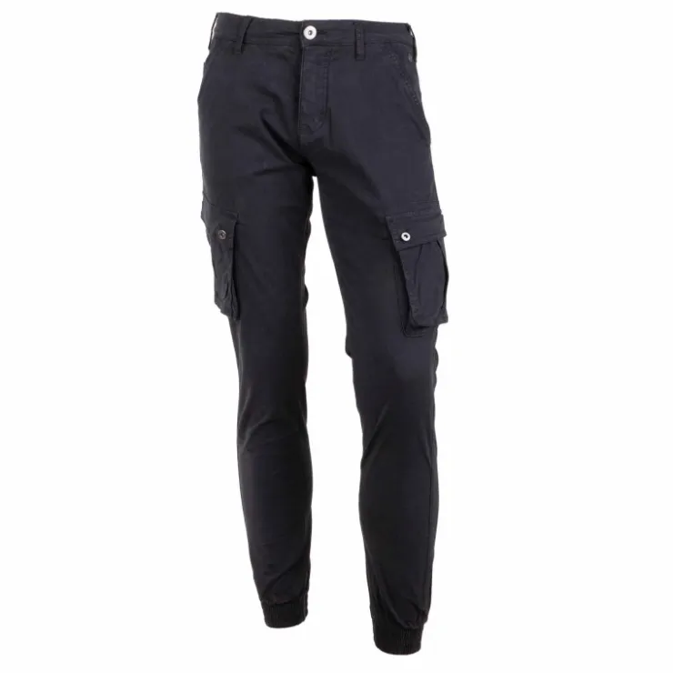BLAGGIO Pantalon ajusté cargo multipoches Tanera Homme NOIR Discount