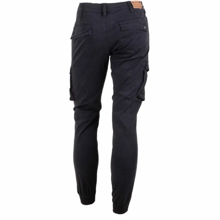 BLAGGIO Pantalon ajusté cargo multipoches Tanera Homme NOIR Discount