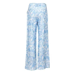 LA PETITE ETOILE Pantalon bicolore évasé bleu Pamea Femme BLEU CIEL
