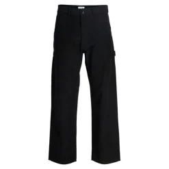 JACK & JONES Pantalon cargo kaki eddie baggy fit coton Homme NOIR Clearance
