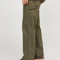 JACK & JONES Pantalon cargo eddie baggy fit coton Homme KAKI