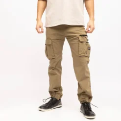 DEELUXE 74 Pantalon cargo monroe avec cordon de serrage aux chevilles Homme KAKI Discount