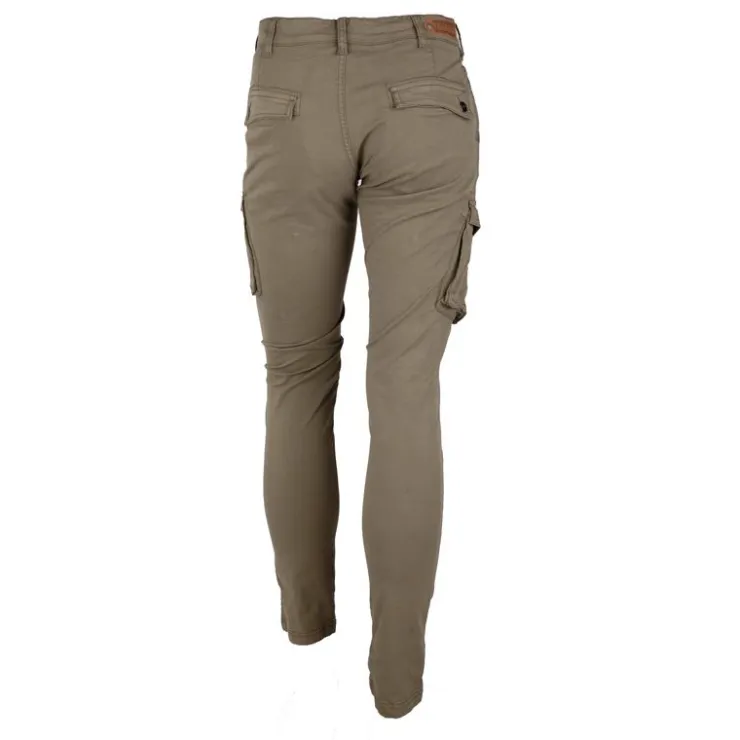 BLAGGIO Pantalon cargo slim talina Homme KAKI Discount
