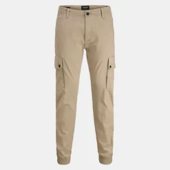 JACK & JONES Pantalon cargo tapered coton avec poches Homme BEIGE Outlet