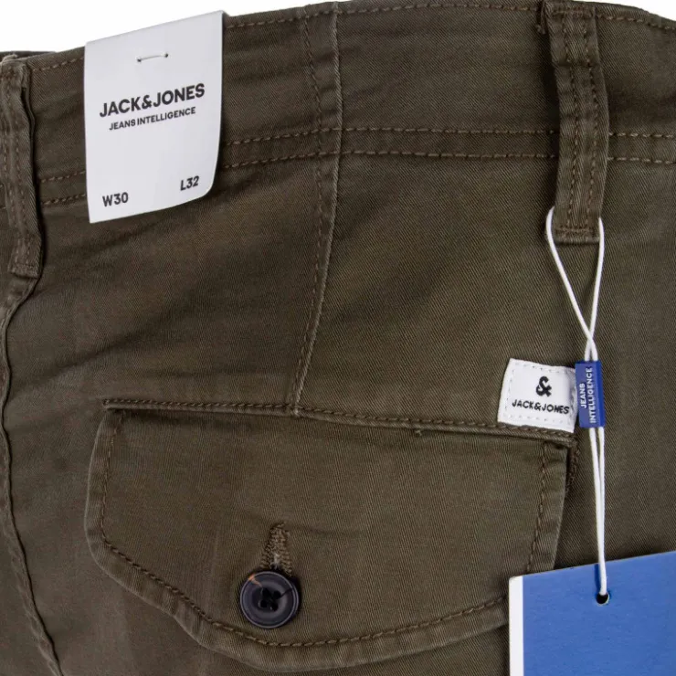 JACK & JONES Pantalon cargo uni coton stretch Homme Outlet