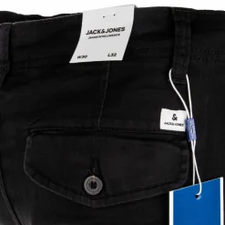 JACK & JONES Pantalon cargo uni coton stretch Homme Outlet