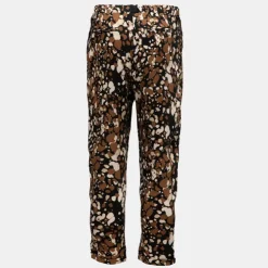 PLEASE Pantalon carotte imprimé avec ceinture à nouer Femme NOIR Best