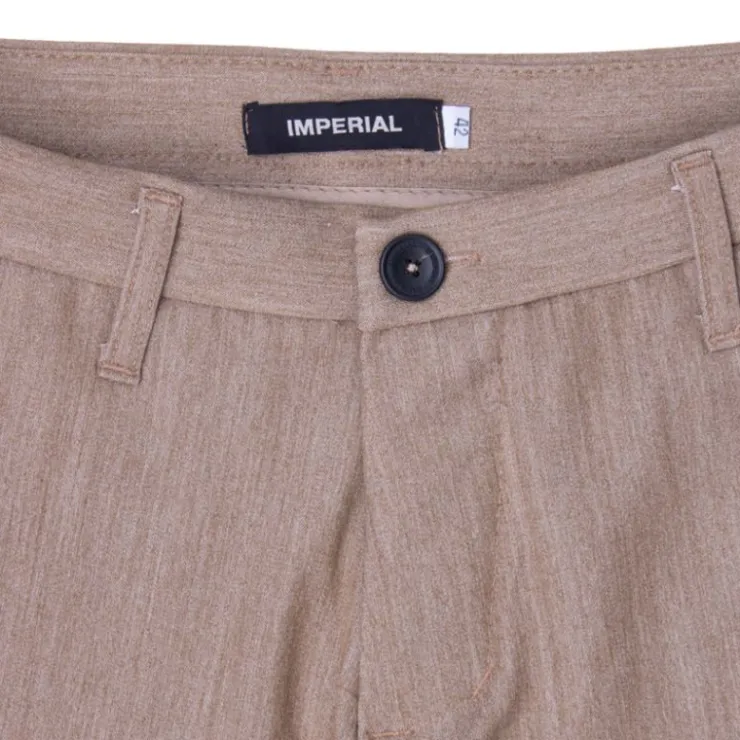 IMPERIAL Pantalon chiné couleur camel regular Homme MARRON CLAIR Clearance