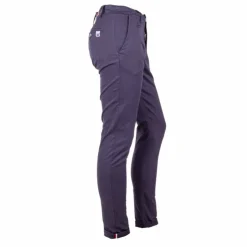 BLAGGIO Pantalon chino coton stretch revers fermeture éclair tenali Homme BLEU FONCE Hot