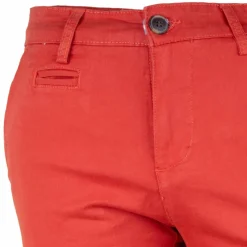 BLAGGIO Pantalon chino coton stretch revers fermeture éclair tenali Homme ORANGE Discount