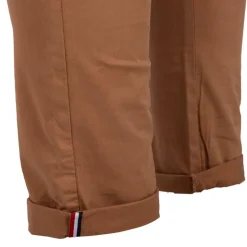 BLAGGIO Pantalon chino coton stretch revers fermeture éclair tenali Homme MARRON Online