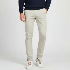 BLAGGIO Pantalon chino imprimé coton stretch tamar Homme VERT CLAIR Online