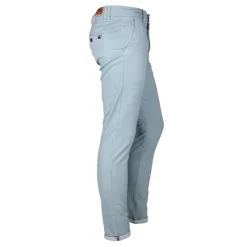 BLAGGIO Pantalon chino imprimé coton stretch tamar Homme BLEU CIEL Outlet