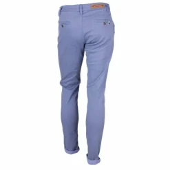 BLAGGIO Pantalon chino imprimé coton stretch tamar Homme BLEU CLAIR Outlet