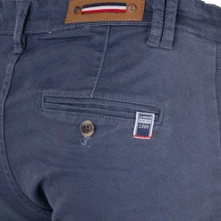 BLAGGIO Pantalon chino imprimé coton stretch tamar Homme BLEU FONCE Sale