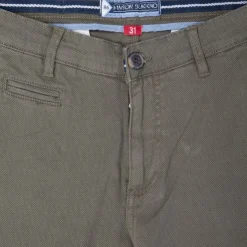 BLAGGIO Pantalon chino imprimé coton stretch tamar Homme KAKI New