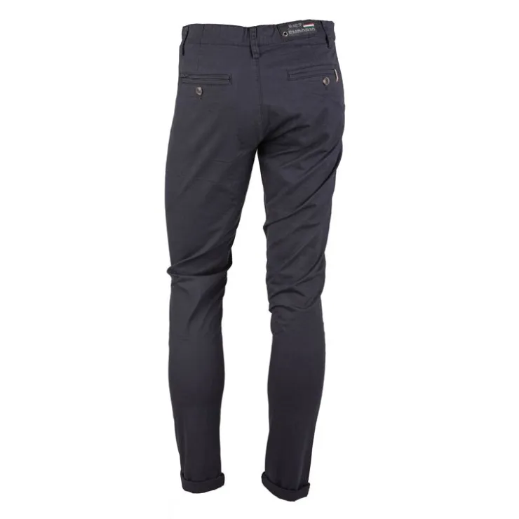 JUST EMPORIO Pantalon chino kewan doux cintré Homme BLEU FONCE Best