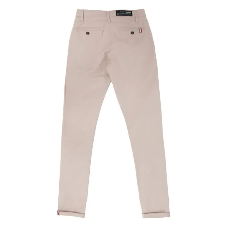 JUST EMPORIO Pantalon chino kewan doux cintré Homme BEIGE Sale