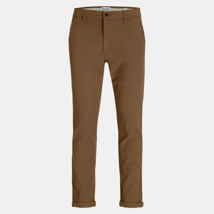 JACK & JONES Pantalon chino marco avec ourlets Homme MARRON