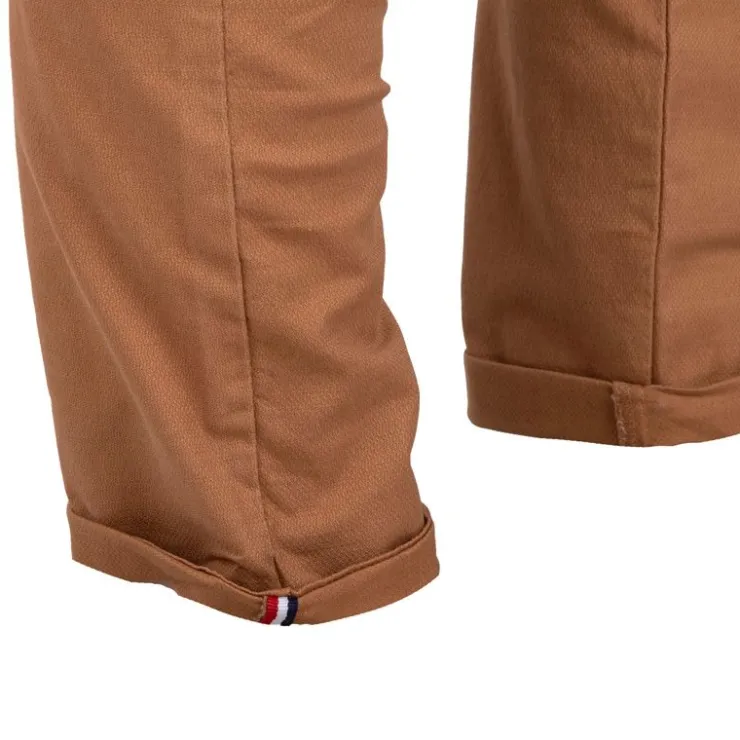 BLAGGIO Pantalon chino uni toscane Homme MARRON Hot