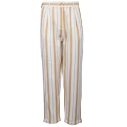 LA PETITE ETOILE Pantalon coton à rayures jaune pastel Priska Femme BEIGE Best