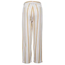 LA PETITE ETOILE Pantalon coton à rayures jaune pastel Priska Femme BEIGE Best