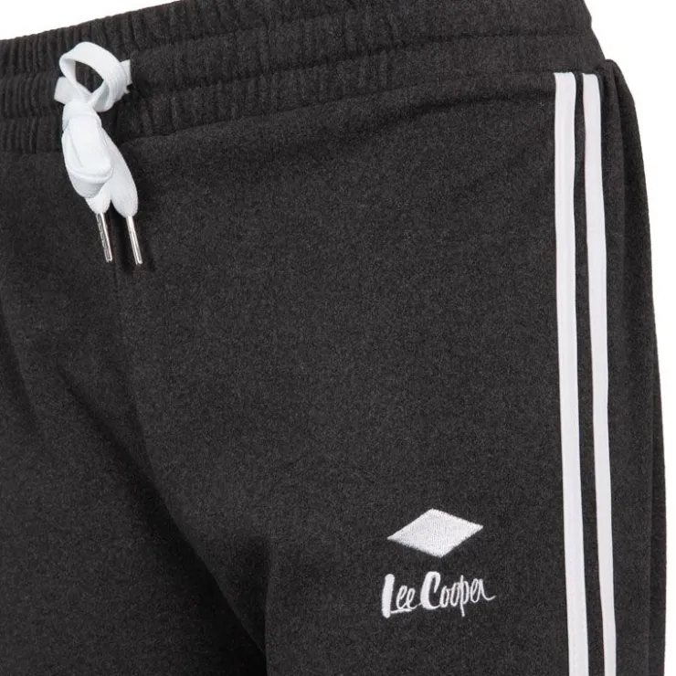 LEE COOPER Pantalon de survet droit bandes blanches pedrita Femme GRIS FONCE Outlet