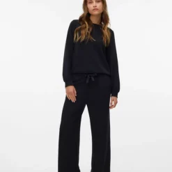 VERO MODA Pantalon d'ensemble confort hali cordons rubans Femme NOIR Online