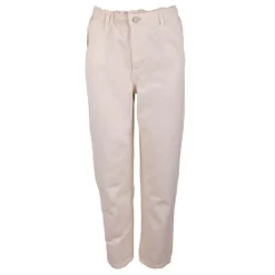 DEELUXE 74 Pantalon en toile beige taille élastiquée Femme BLANC ECRU Best